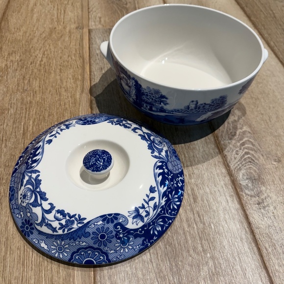 Blue Willow Casserole With Cover - Etsy Italian Blue Willow Casserole Dish w Lid